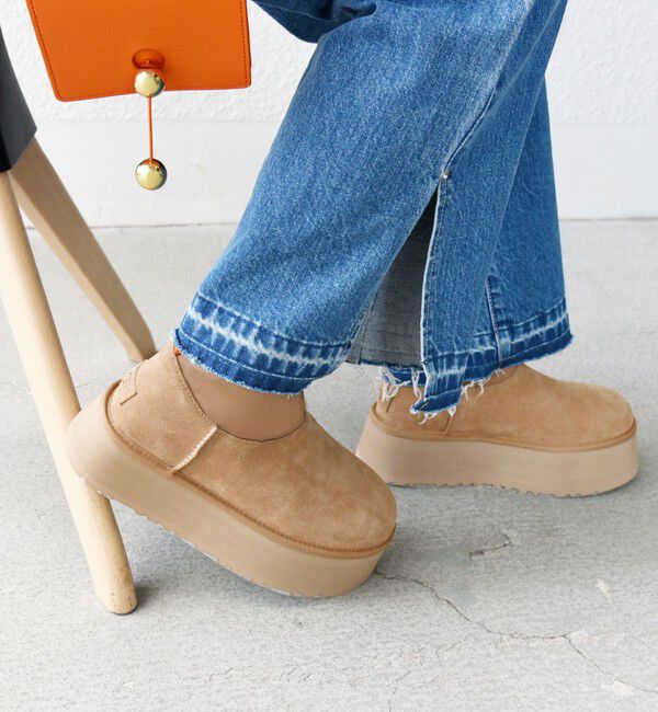 SHIPS for women「UGG:CLASSIC MINI DIPPER」|ショートブーツ|キャメル