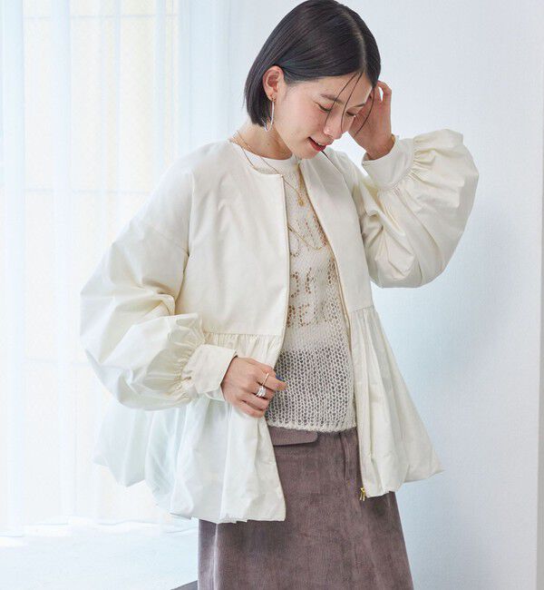 SHIPS for women「ペプラム バルーン 中綿 ブルゾン」|その他|