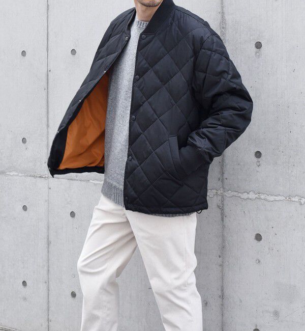 SHIPS any「【SHIPS any別注】TAION: 〈手洗い可能〉ダイヤキルト スピンドル ダウン ブルゾン◇」|ブルゾン・スタジャン|ブラック