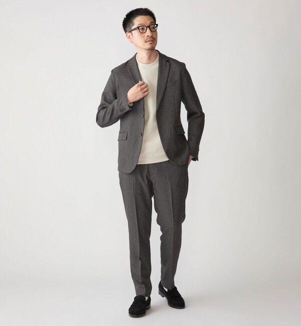 SHIPS「【WEB限定】SHIPS:〈手洗い可能〉ウールライク テック セットアップ（ジャケット＋イージーパンツ）」|スーツ|ダークグレー