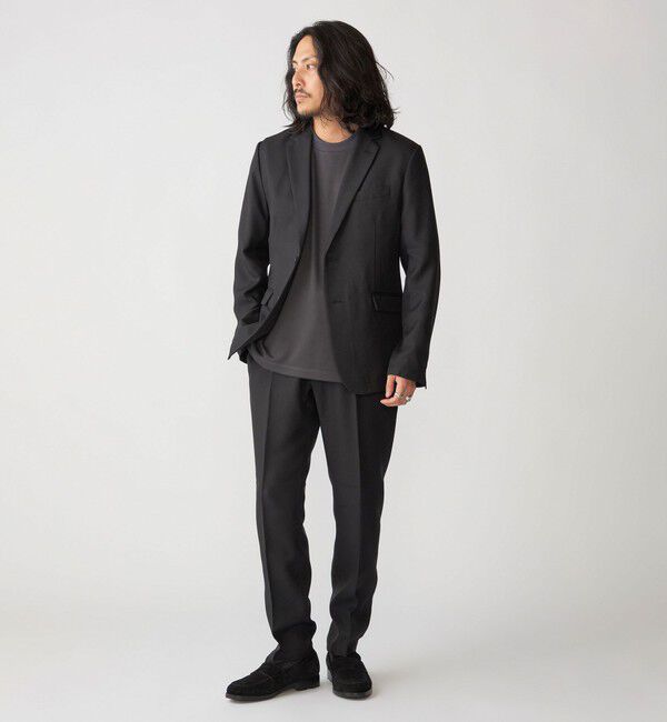 SHIPS「【WEB限定】SHIPS:〈手洗い可能〉ウールライク テック セットアップ（ジャケット＋イージーパンツ）」|スーツ|ブラック