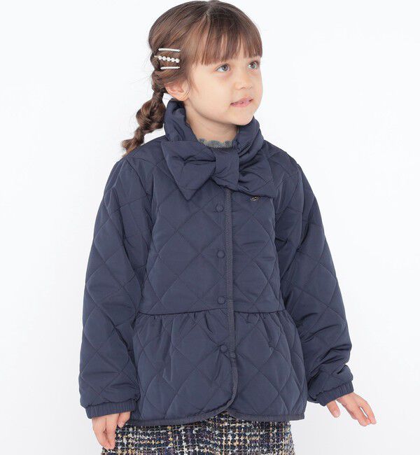 SHIPS KIDS「SHIPS KIDS:100～130cm /〈撥水/洗濯機可能〉キルト ペプラム ジャケット」|その他|