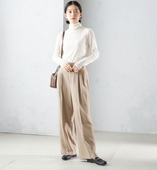 SHIPS for women「〈手洗い可能〉フロッキ― チュール タートルネック」|Tシャツ・カットソー|