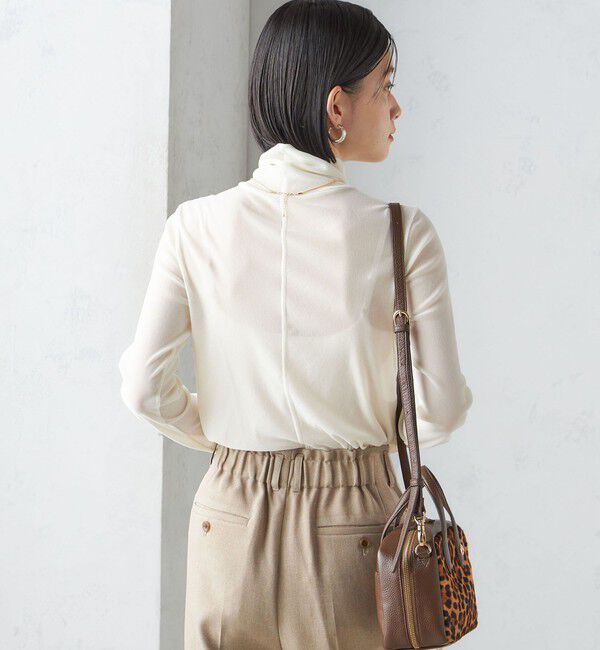 SHIPS for women「〈手洗い可能〉フロッキ― チュール タートルネック」|Tシャツ・カットソー|