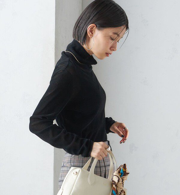 SHIPS for women「〈手洗い可能〉フロッキ― チュール タートルネック」|Tシャツ・カットソー|