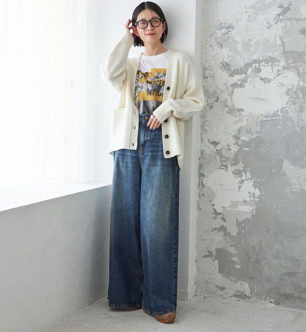 SHIPS for women「〈手洗い可能〉7G ウール カシミヤ Vネック カーディガン」|カーディガン|