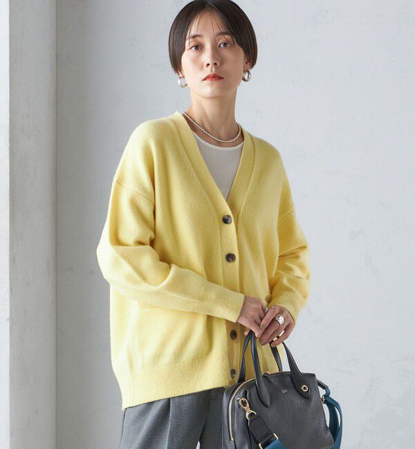 SHIPS for women「〈手洗い可能〉7G ウール カシミヤ Vネック カーディガン」|カーディガン|