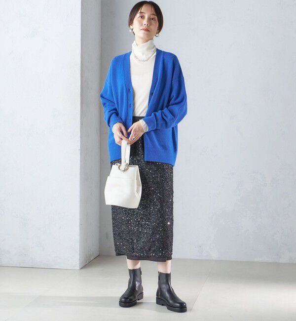 SHIPS for women「〈手洗い可能〉7G ウール カシミヤ Vネック カーディガン」|カーディガン|
