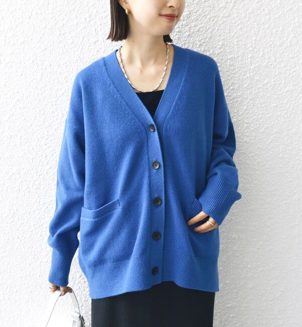 SHIPS for women「〈手洗い可能〉7G ウール カシミヤ Vネック カーディガン」|カーディガン|
