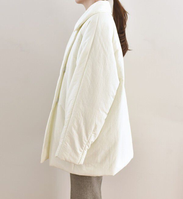 quaranciel「quaranciel: 中綿 テーラード ミドル ジャケット コート」|ダウン|