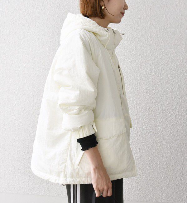 SHIPS any「SHIPS any:〈撥水加工〉中綿 パフ ダブルジップ フーディ ブルゾン」|ブルゾン・スタジャン|