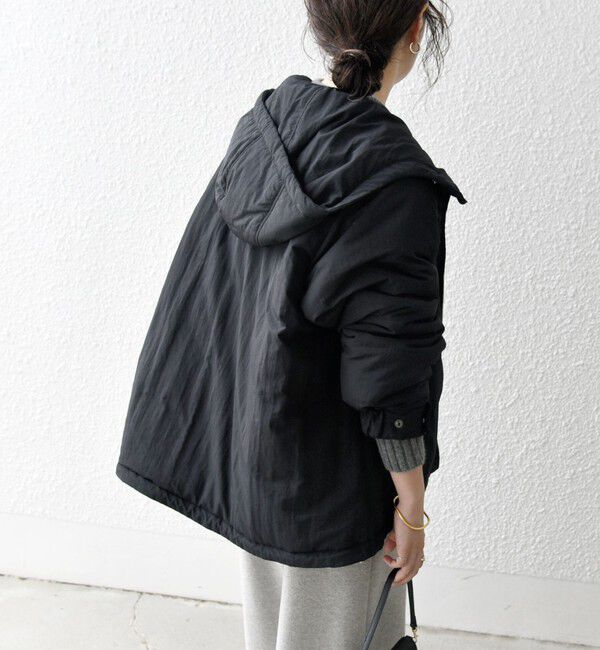 SHIPS any「SHIPS any:〈撥水加工〉中綿 パフ ダブルジップ フーディ ブルゾン」|ブルゾン・スタジャン|