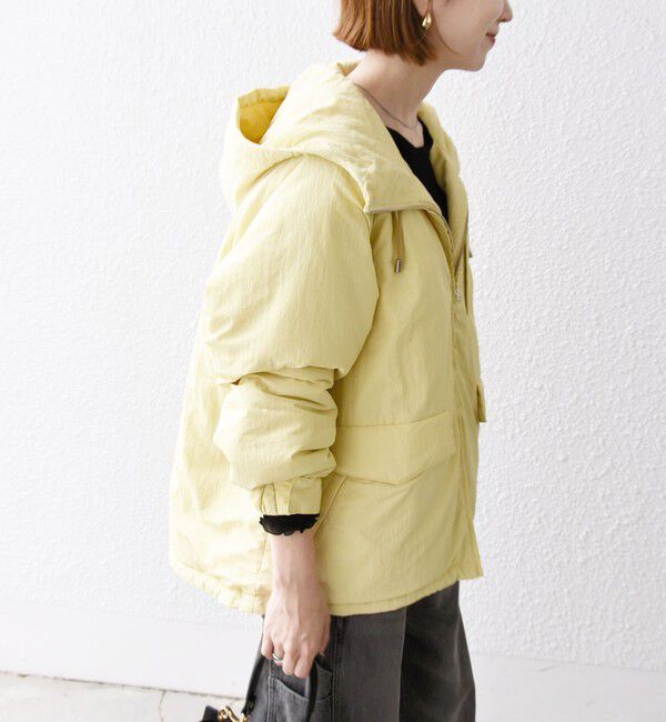 SHIPS any「SHIPS any:〈撥水加工〉中綿 パフ ダブルジップ フーディ ブルゾン」|ブルゾン・スタジャン|