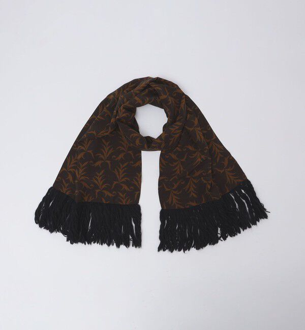 SHIPS「【SHIPS別注】Stefano Cau: シルク フリンジ ストール フィオラーレ」|ストール|ブラウン
