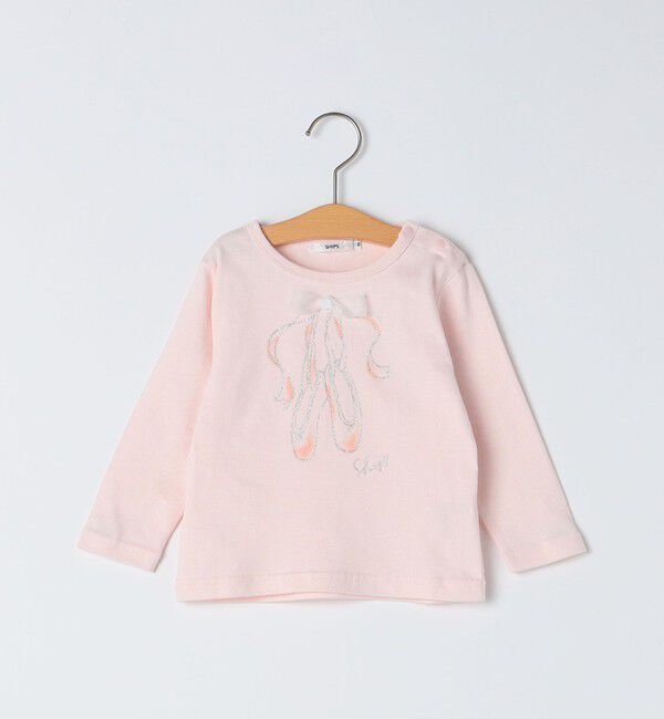 SHIPS KIDS「SHIPS KIDS:80～90cm / バレエ 長袖 TEE」|Tシャツ・カットソー|ライトピンク