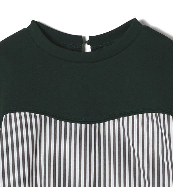 SHIPS for women「【WEB限定】 〈手洗い可能〉ダンボール 布帛 コンビ プルオーバー」|Tシャツ・カットソー|