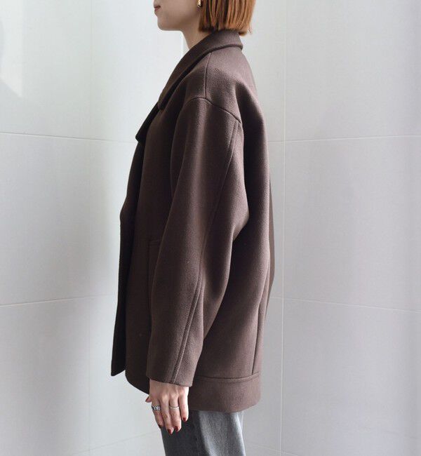 SHIPS any「SHIPS any: ウール ミックス コクーン ショート Pコート」|その他|