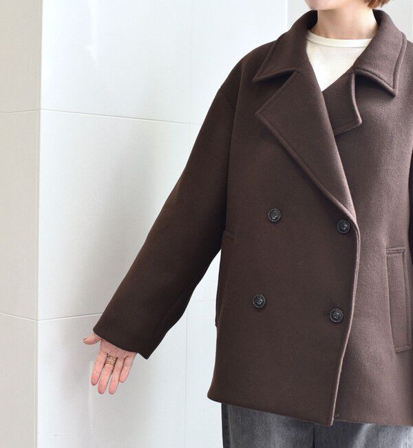 SHIPS any「SHIPS any: ウール ミックス コクーン ショート Pコート」|その他|