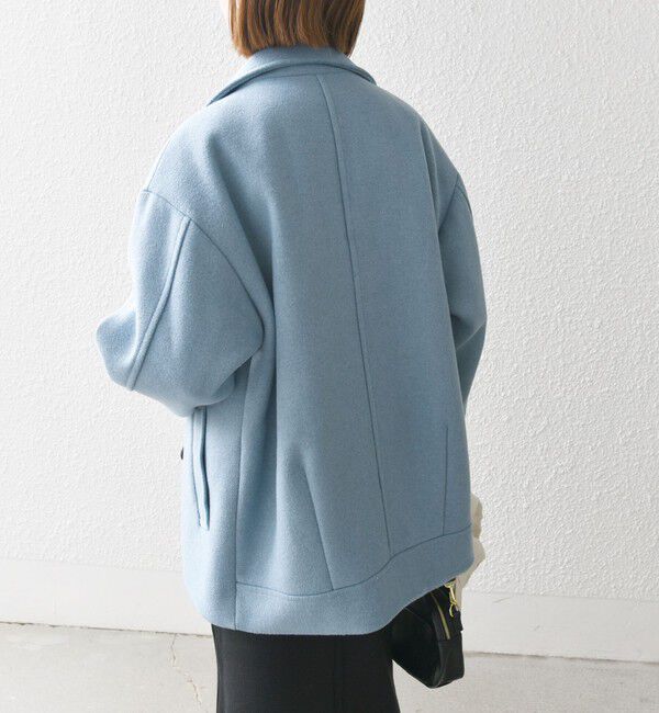 SHIPS any「SHIPS any: ウール ミックス コクーン ショート Pコート」|その他|