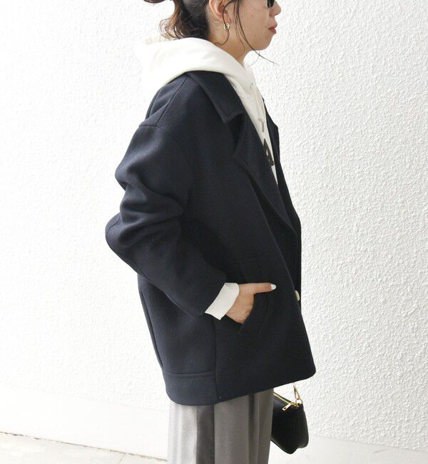 SHIPS any「SHIPS any: ウール ミックス コクーン ショート Pコート」|その他|
