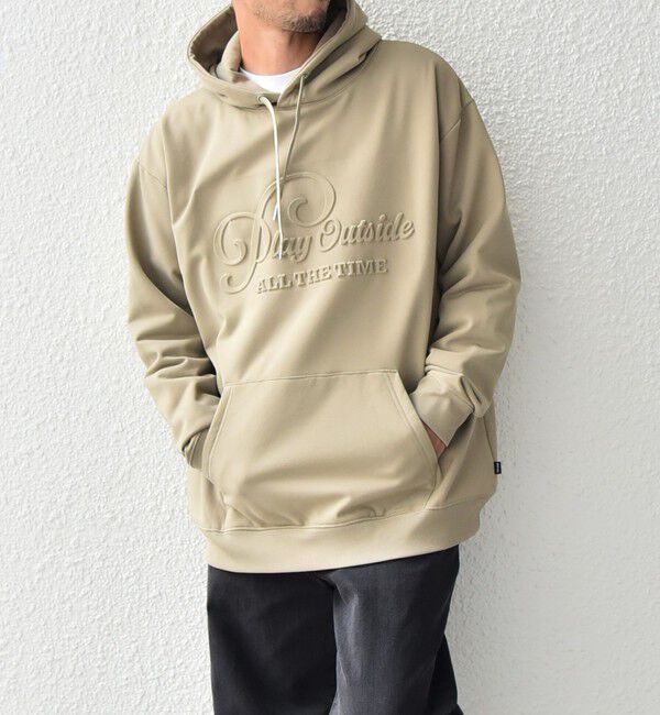 SHIPS any「SHIPS any: 〈洗濯機可能〉エンボスプリント ロゴ ウォーム プルオーバー パーカー◇」|パーカー|ベージュ