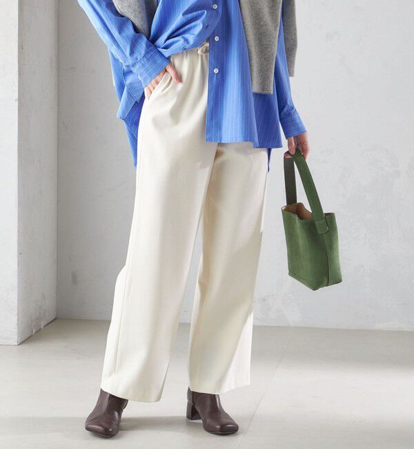 SHIPS for women「〈手洗い可能〉両面起毛 ドロスト パンツ」|その他|