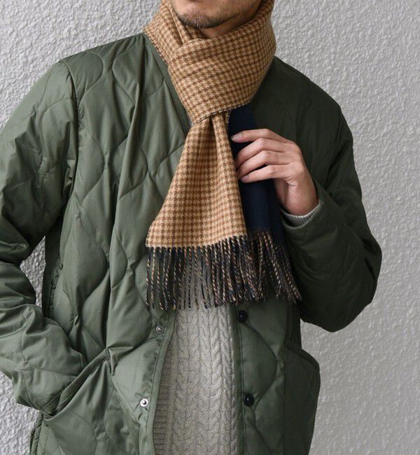 SHIPS any「SHIPS any: カシミヤ ダブルフェイス チェック マフラー 24FW◇」|マフラー|