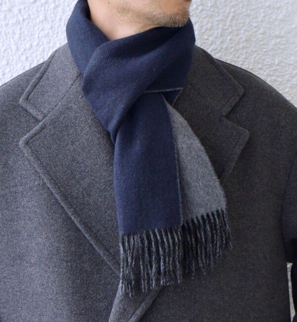 SHIPS any「SHIPS any: カシミヤ ダブルフェイス チェック マフラー 24FW◇」|マフラー|