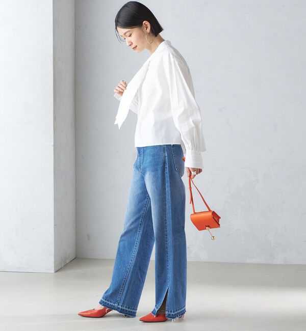 SHIPS for women「〈手洗い可能〉ブロード ボウタイ ブラウス」|シャツ・ブラウス|