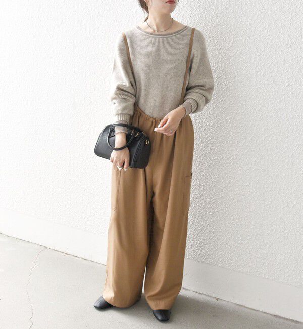 SHIPS any「SHIPS any:〈洗濯機可能〉ウーステッド イージー ギャザー サロペット」|オールインワン|キャメル