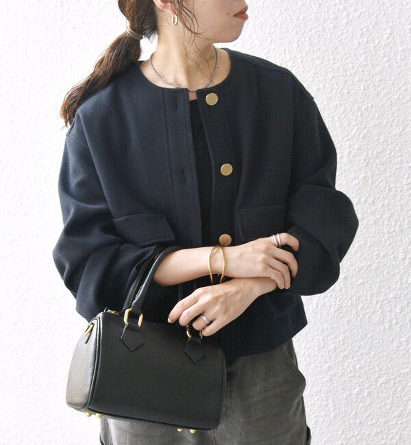 SHIPS any「SHIPS any: エア ニードル ポケット コンパクト ノーカラー ジャケット」|ノーカラージャケット|