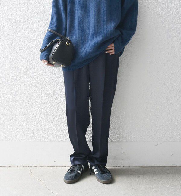 SHIPS any「SHIPS any:〈手洗い可能〉サテン リラックス タック テーパード パンツ」|その他|