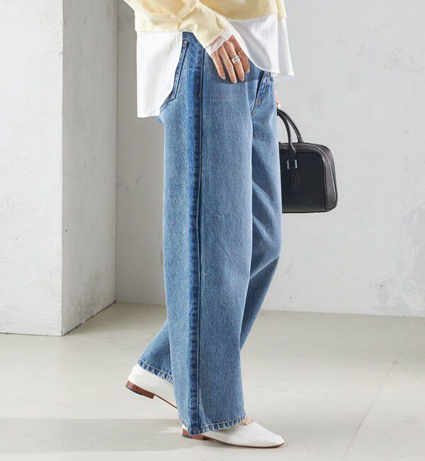 SHIPS for women「〈洗濯機可能〉パッチワーク デニム」|デニム|