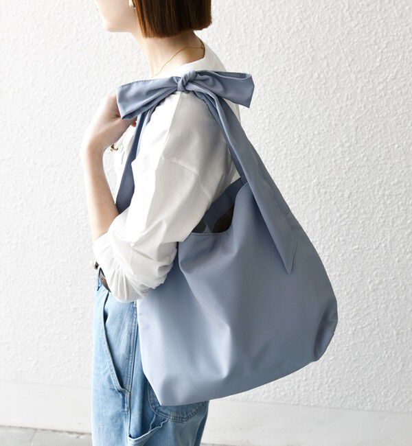 SHIPS any「SHIPS any: A4 リボン付 ワンハンドル バッグ」|その他|ライトブルー