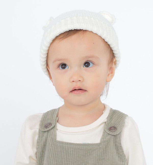 SHIPS KIDS「SHIPS KIDS:くま耳 ベビー ニット ワッチ」|その他ベビー用品|