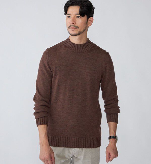 SHIPS「【SHIPS別注】PIACENZA: ウール ミドルゲージ モックネック ニット」|ニット・セーター|