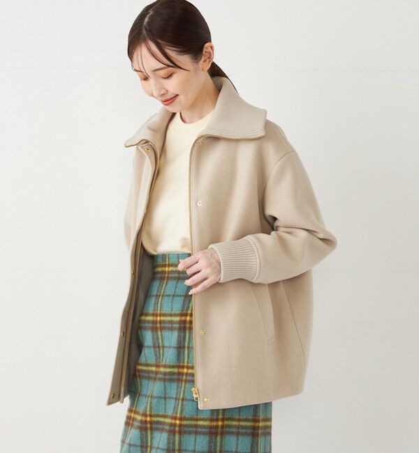 SHIPS Colors 「SHIPS Colors: 〈手洗い可能〉ジャージーメルトン ジップ アウター」|ブルゾン・スタジャン|