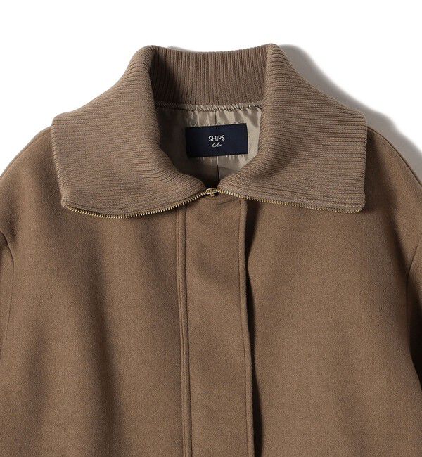 SHIPS Colors 「SHIPS Colors: 〈手洗い可能〉ジャージーメルトン ジップ アウター」|ブルゾン・スタジャン|