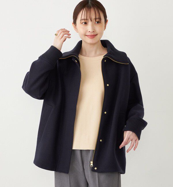 SHIPS Colors 「SHIPS Colors: 〈手洗い可能〉ジャージーメルトン ジップ アウター」|ブルゾン・スタジャン|