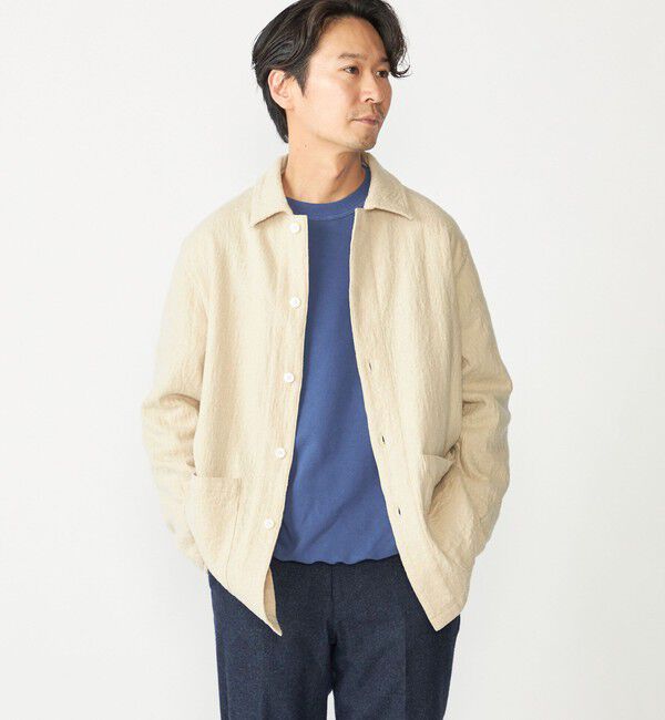 SHIPS「SHIPS: ブラッシュド シャツ アウター」|ブルゾン・スタジャン|