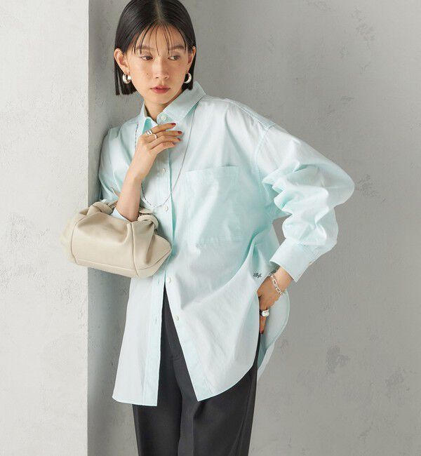 SHIPS for women「〈洗濯機可能〉ピン オックス 刺繍 シャツ」|シャツ・ブラウス|