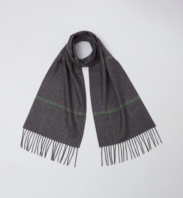 SHIPS「PIACENZA: シルク/ウール グレンチェック マフラー」|マフラー|