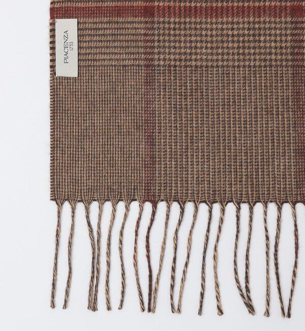 SHIPS「PIACENZA: シルク/ウール グレンチェック マフラー」|マフラー|