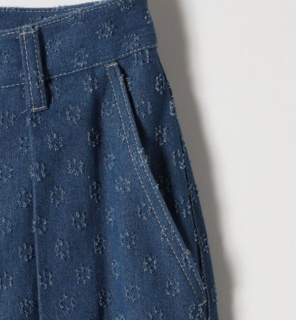 SHIPS any「bon_meur:〈洗濯機可能〉クラッシュ デニム ワイド パンツ」|デニム|