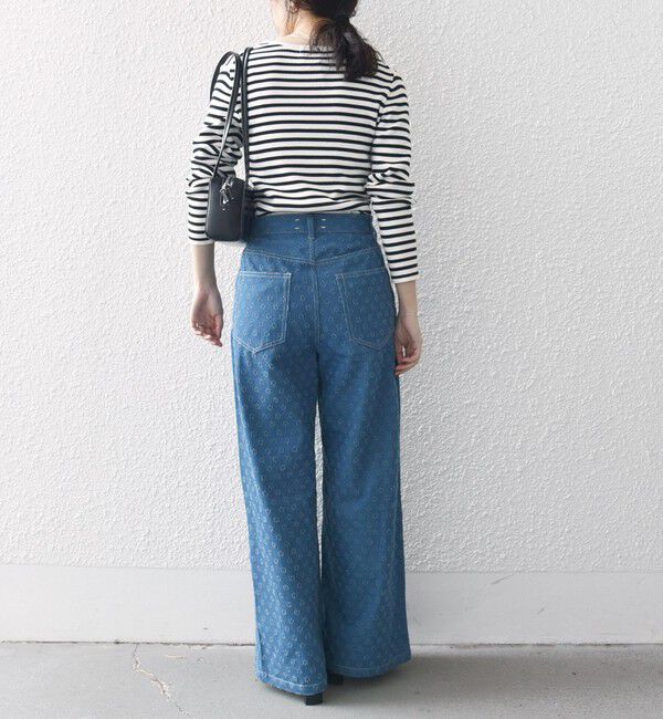 SHIPS any「bon_meur:〈洗濯機可能〉クラッシュ デニム ワイド パンツ」|デニム|