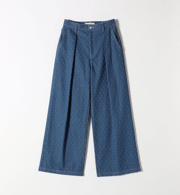 SHIPS any「bon_meur:〈洗濯機可能〉クラッシュ デニム ワイド パンツ」|デニム|