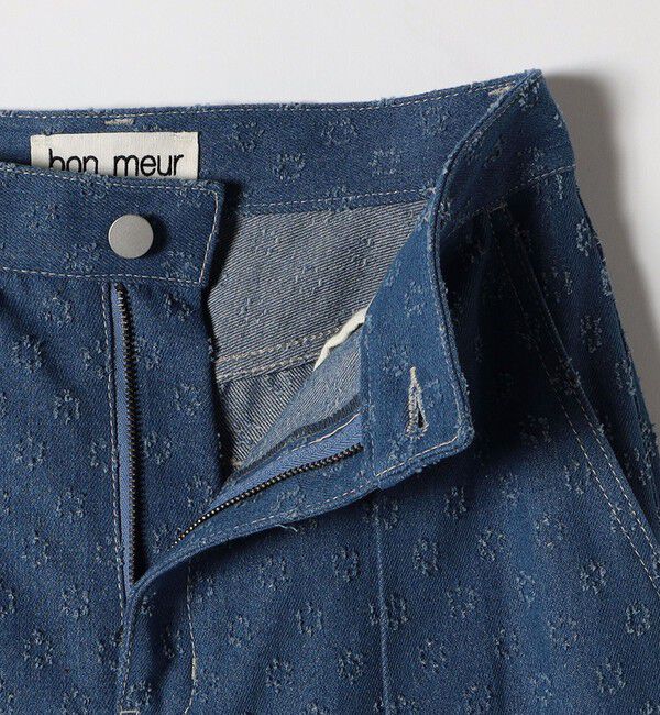 SHIPS any「bon_meur:〈洗濯機可能〉クラッシュ デニム ワイド パンツ」|デニム|