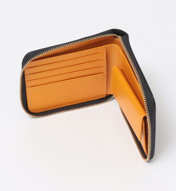 SHIPS「ETTINGER: BRIDLE ZIPPED WALLET ブライドルレザー ジップ ウォレット 二つ折り財布」|財布|