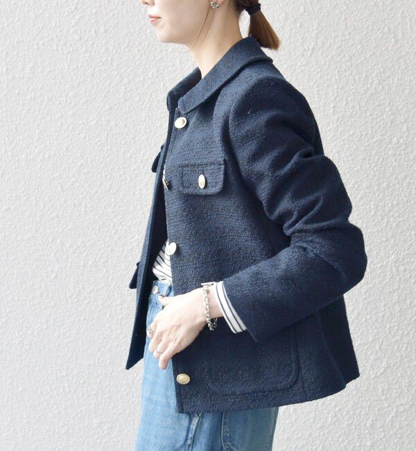 SHIPS any「SHIPS any: ツイード シングル ポケット ジャケット［NAVY BLUE］」|その他|
