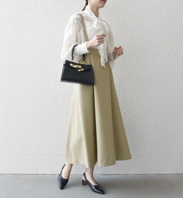 SHIPS any「SHIPS any:〈洗濯機可能〉オックス フレア サスペンダースカート［NAVY BLUE］」|スカート|